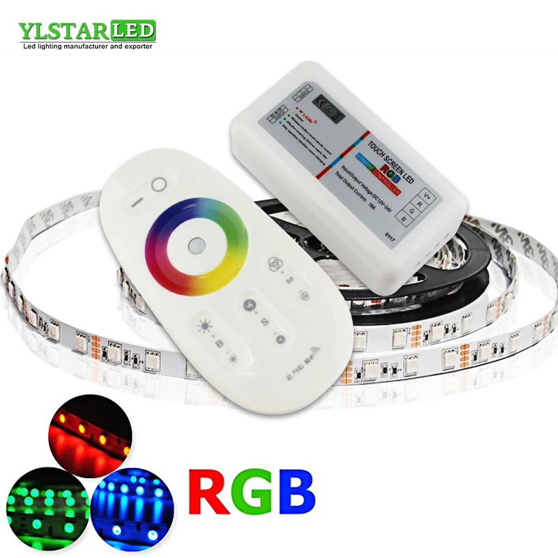 YLSTAR Бесплатная доставка DC12V 24V 3x6A 216W 432W 2 4G RF беспроводной сенсорный экран RGB