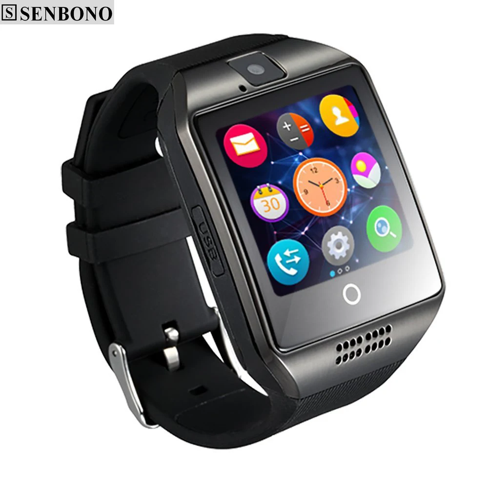 

SENBONO Touch Screen Smart Watch support with SIM Memory Card Anti-lost Bluetooth Notification Pedometer for Andorid Phone