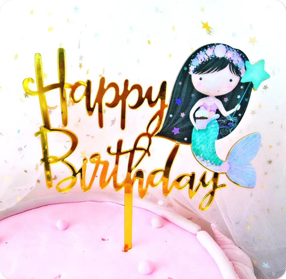 

Birthday Party Cake Toppers Mermaid Cake Toppers Unicorn Cake Toppers Baby Shower Birthday Party Kid Gift Supplies