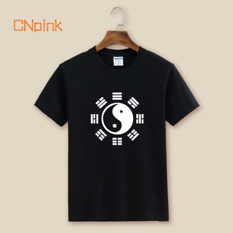 Китайский Тай Чи восемь диаграм Спортивная Мужская футболка с принтом футболка с короткими рукавами и круглым вырезом хлопковая Футболка Кунг Фу футболка - Цвет: 8