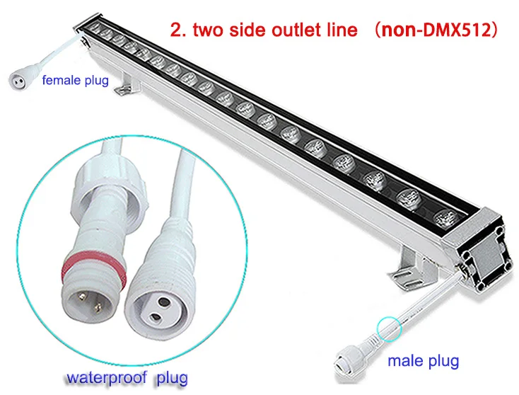 4 шт. DHLFedex DMX512 24 Вт настенный LED-светильник настенный светильник шайба освещение лампы открытый свет