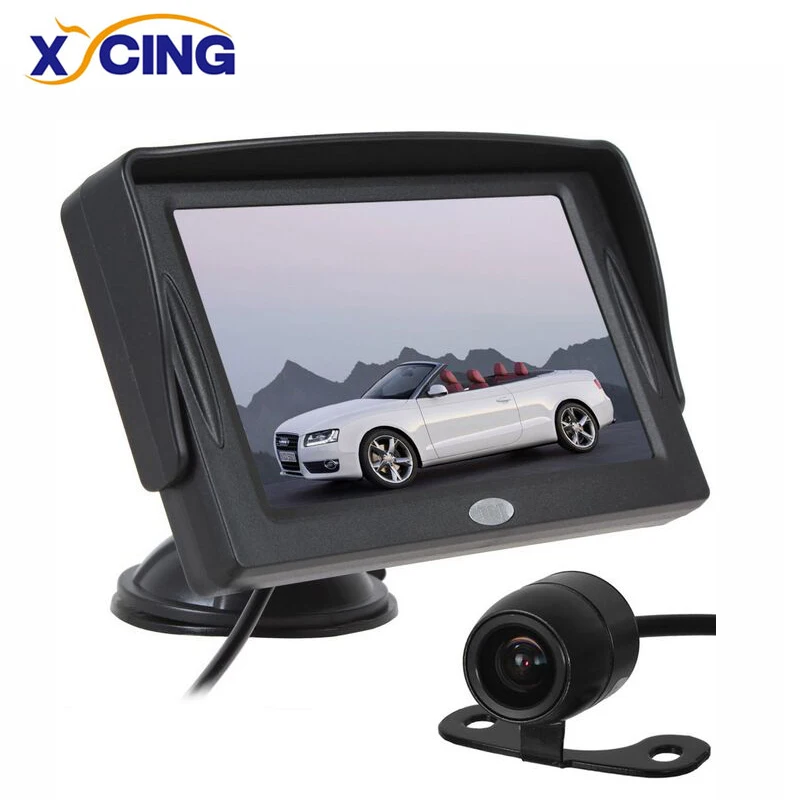 XYCING 4.3 Cal kolor monitor samochodowy tft lcd Parking monitor widoku z tyłu + 18mm CMOS Auto wyświetlacz tyłu samochodu kamera cofania XYCING 4.3 Cal kolor monitor samochodowy tft lcd Parking monitor widoku z tyłu + 18mm CMOS Auto wyświetlacz tyłu samochodu kamera cofania