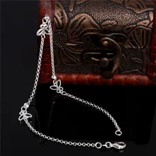 SHUANGR Женские аксессуары Симпатичные Lucky ножные браслеты «сердце» серебряные Цвет Нержавеющая сталь браслет-цепочка на лодыжку пляжное украшение на ногу TF186