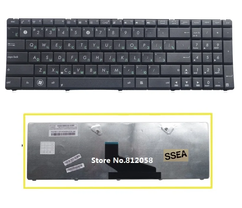 SSEA Nové ruské RU klávesnice pro ASUS A53 A53T X53 X53C X53T X53T X53U X73 K73 K53T K73T ruská klávesnice černá