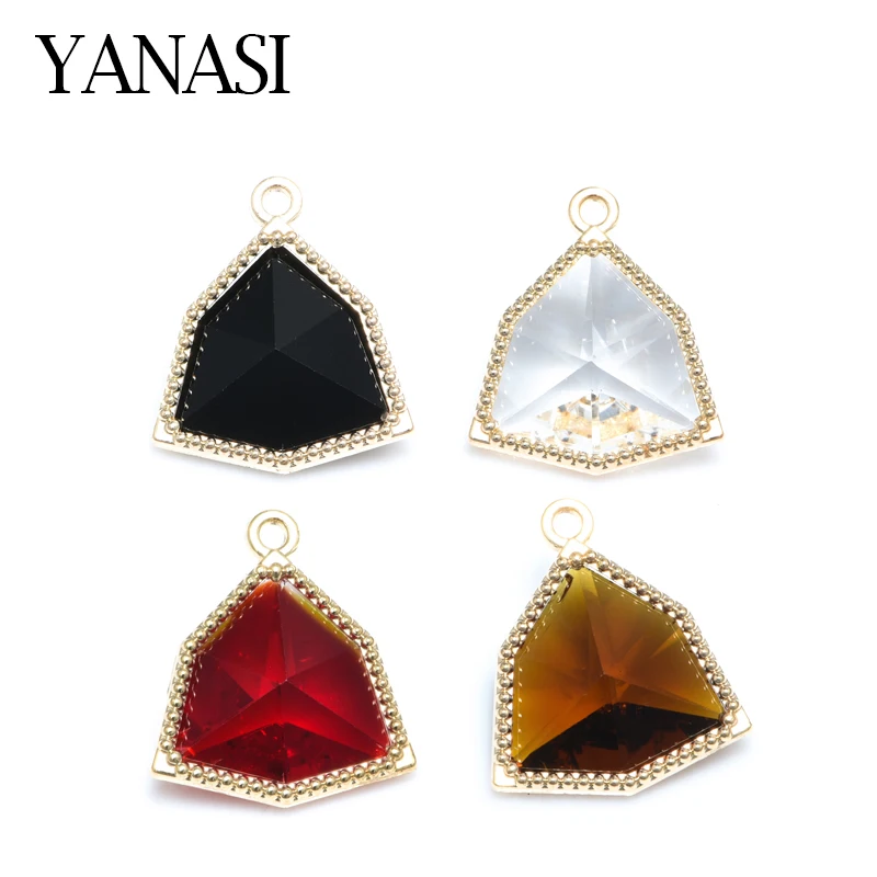 

4 Pieces 19 Colors Crystal Charm Pendant Accessories For Jewellery Making DIY Fashion Women Bracelet Gift Findings