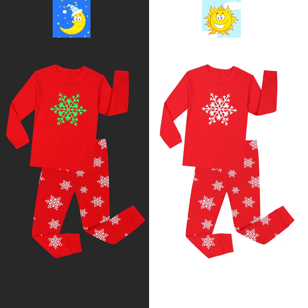 Модные детские пижамы с длинными рукавами, светящиеся в темноте, темно-синие пижамы для мальчиков, детские пижамы, детские пижамы, комплекты пижам, светится в темноте - Цвет: PD03