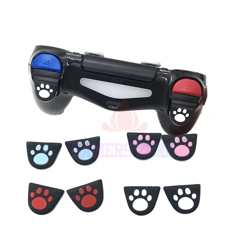 

Cat Paw Silicon Trigger Buttons Sticker for PS4 Controller L2 R2 Button Cover