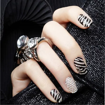 

By DHL or EMS 500pcs Korea Style DIY stereoscopic 3D diamond nail stickers nail jewelry Colorful Leopard Rhinestone Nail Sticker