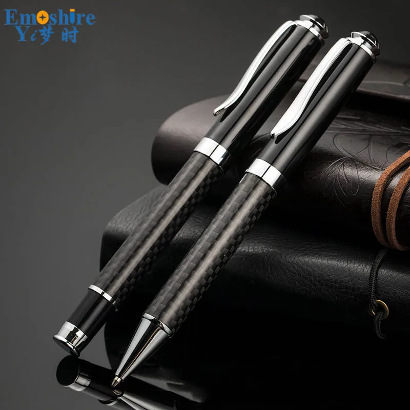 Emoshire Carbon fiber metal turning ball pen creative advertising pen gift ball pen custom LOGO a generation of hair (5)