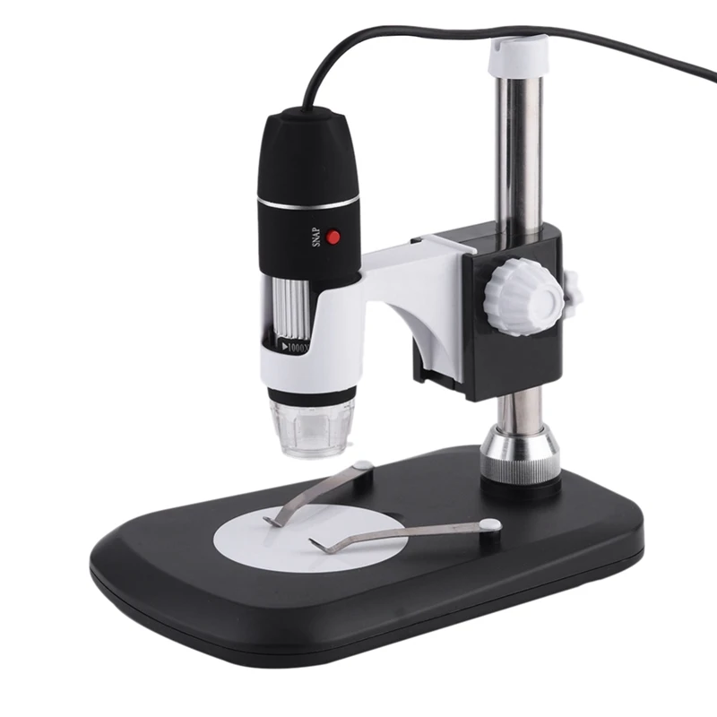 

Usb Digital Microscope 50X- 1000X 2Mp Endoscope Electronic Magnifier Camera With Holder Stand 8Led
