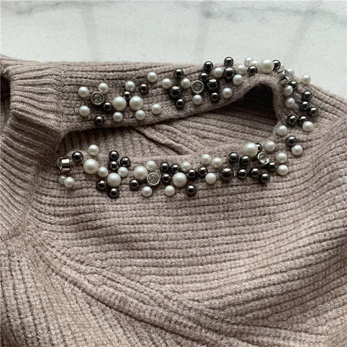 Cashmere knitted suits with skirt for women 14