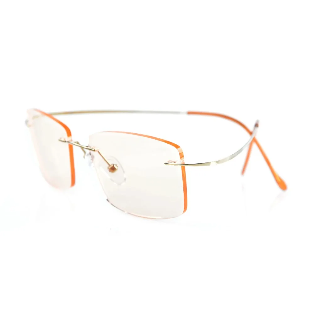 CG1509 Eyekepper Titanium Rimless Computer Reading Glasses Readers Men Women Light Lens 0 00 1 25