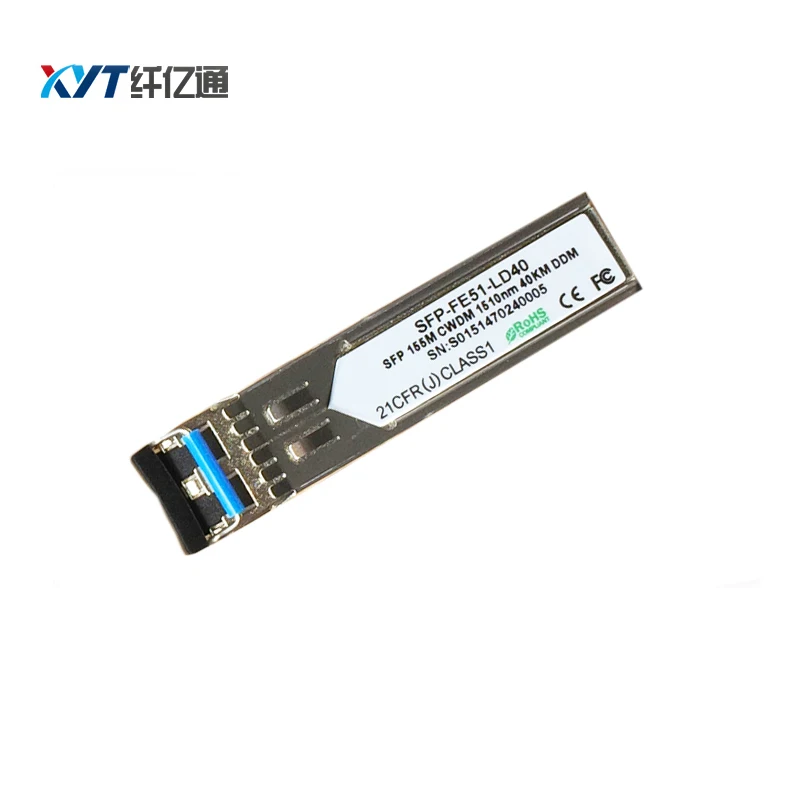 

155M data links DFB laser transmitter and PIN photo-detector 80km SMF Hot pluggable SFP footprint CWDM SFP