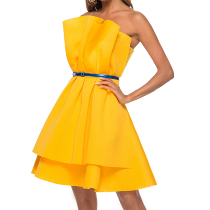 yellow mini sundress