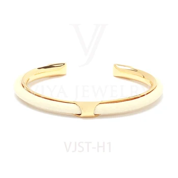 

Newest White Stingray Leather Bangles For Women Gold Color Hardware Bracelet With DIY Colorful Stingray Women Bracelet For Lover
