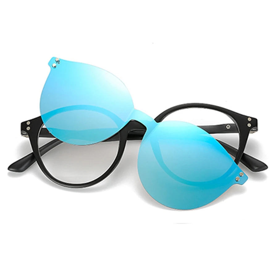 Оптическая оправа для очков Мужская Женская мода клип на магнитах Поляризованные солнечные очки оправа для мужчин CT-TR2285 - Цвет оправы: CT-TR2285 C02