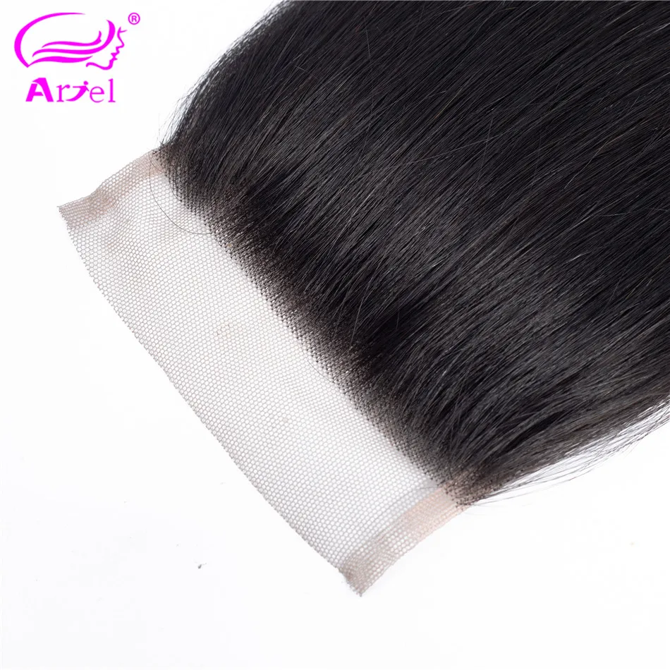 Ариэль человеческие волосы малазийские прямые 8-22 дюймов 4*4 Кружева закрытие натуральный цвет не завитые здоровые волосы 1 шт./лот