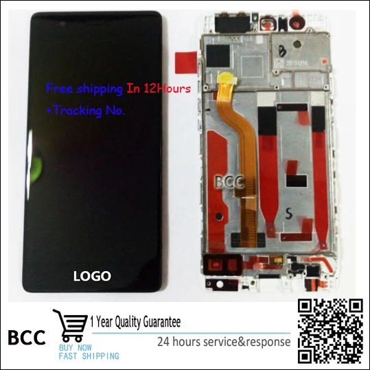 

New LCD Display Touch Screen Digitize+frame For Huawei P9 EVA-L09 EVA-L19 black/white/gold+Track