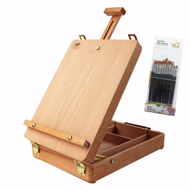 Wood Portfolio easel portable easel oil painting and sketch painting