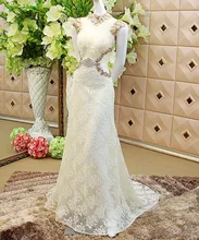 Custom Made A-line Lace Crystal Evening Dress Evening Gown Evening Wear 2015 New kaftan abaya islamic Dresses with Hijab XE34
