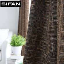 Japan Solid Color Burlap Blackout Curtains for Living Room Window Curtains for the Bedroom Curtain Custom