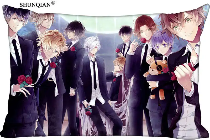 Пользовательские наволочки DIABOLIK LOVERS молния подушка из полиэстера и хлопка для