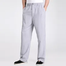 Neue Ankunft Grau Chinesischen männer Kung Fu Hosen Baumwolle Leinen Hosen Kleidung Größe S M L XL XXL XXXL 2350
