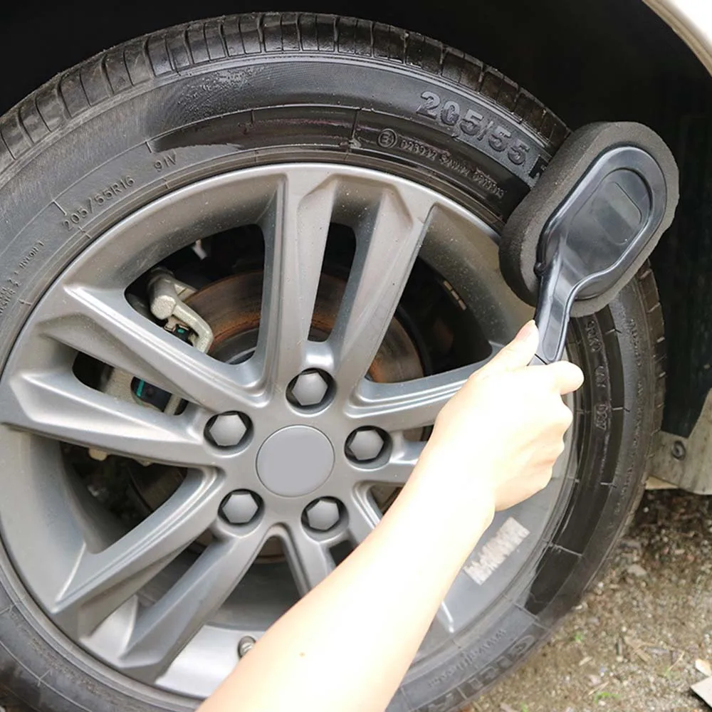 Черный автомобильный воск для полировки покрышек губка щетка для мойка Чистка колес Инструменты для ремонта автомобильных мотоциклов