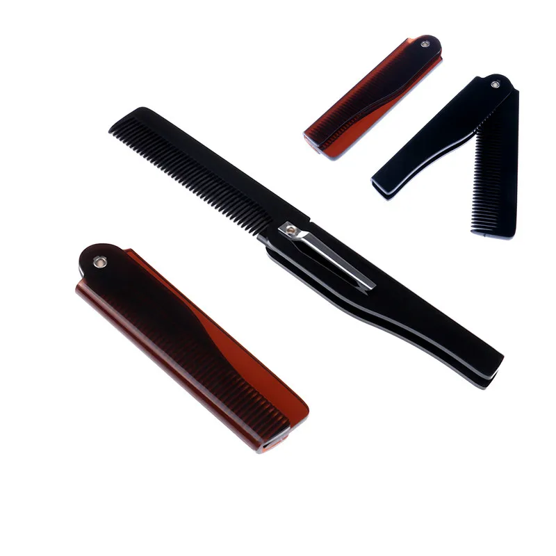

1pc Professional Folding Comb Mustache Comb Pocket Magic Hair Comb Beard Hair Clip Men Women Fashion Hair Styling Tool Hair Care