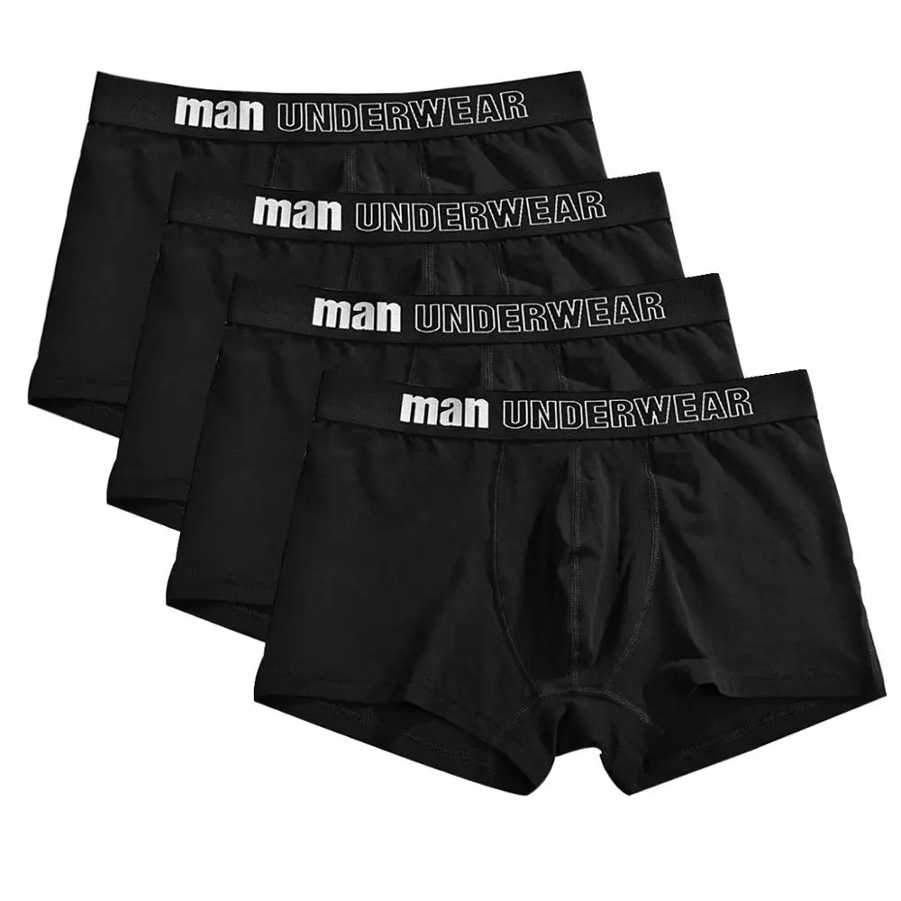 High Quality Men Boxers Short Boy 3PCS/Set Combed Cotton Breathable Male Underwear  Mens Bodysuit Underpants