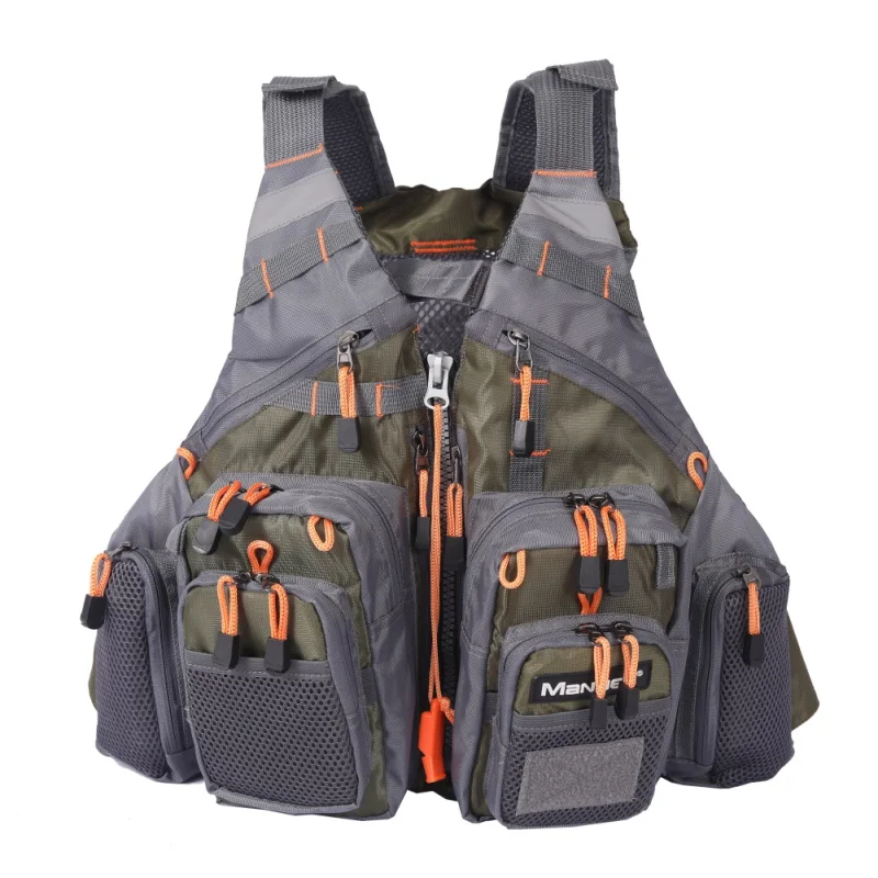 

2019 New Fly Fishing Vest Backpack And Vest Combo Army Green Fishing Vest fly Fishing Jacket Fishing Accessories