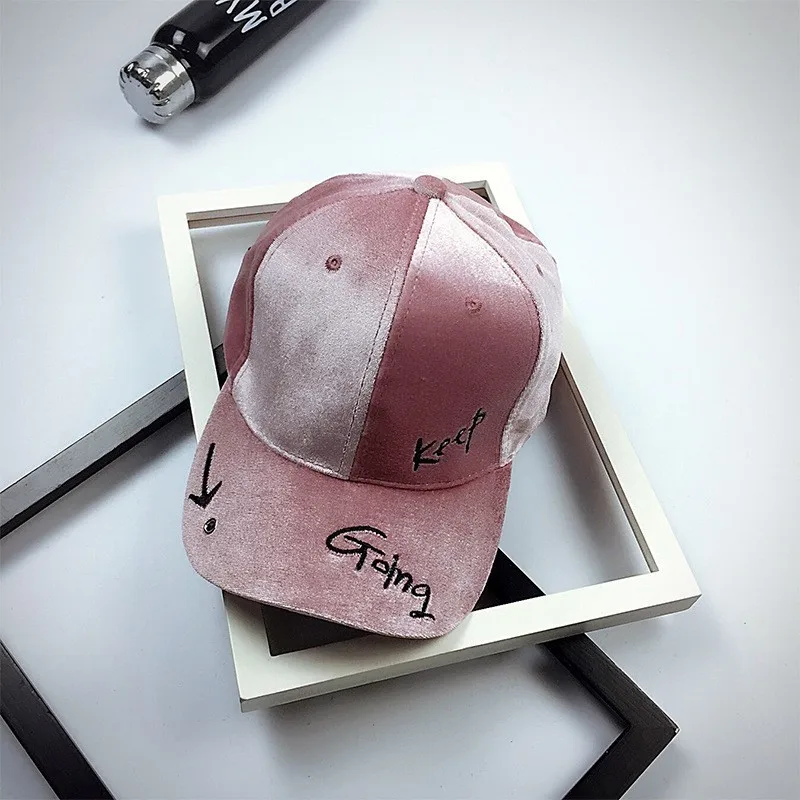 

2018 High Quality Brand Letter Velvet Baseball Cap 100% Cotton Snapback Cap For Adult Men Women Hip Hop