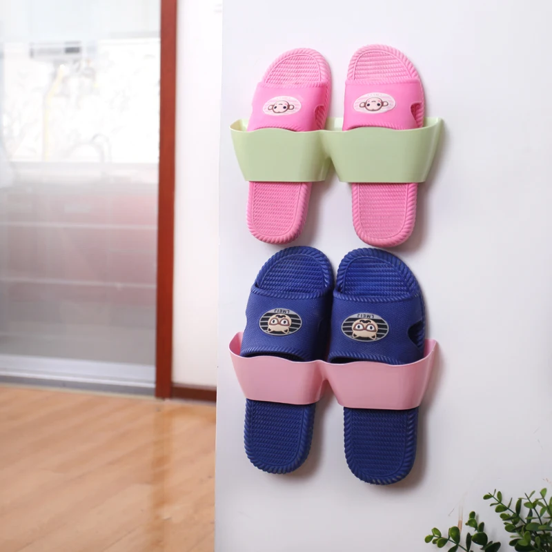 New DIY Plastic Shoes Storage Rack Organizer Wall Mounted Type Women