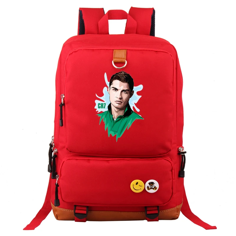 Женский и мужской рюкзак Cristiano Ronaldo CR7, Студенческая школьная дорожная сумка, сумка для ноутбука, для футбольных болельщиков