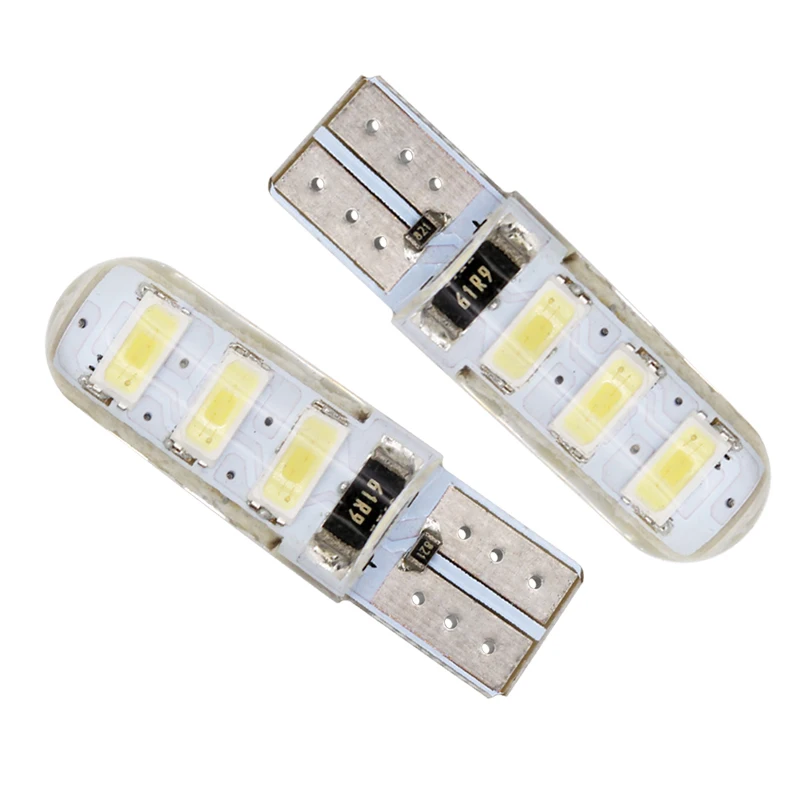 1 шт. T10 W5W 6 SMD 5730 светодиодный силиконовый автомобильный светильник силикагель