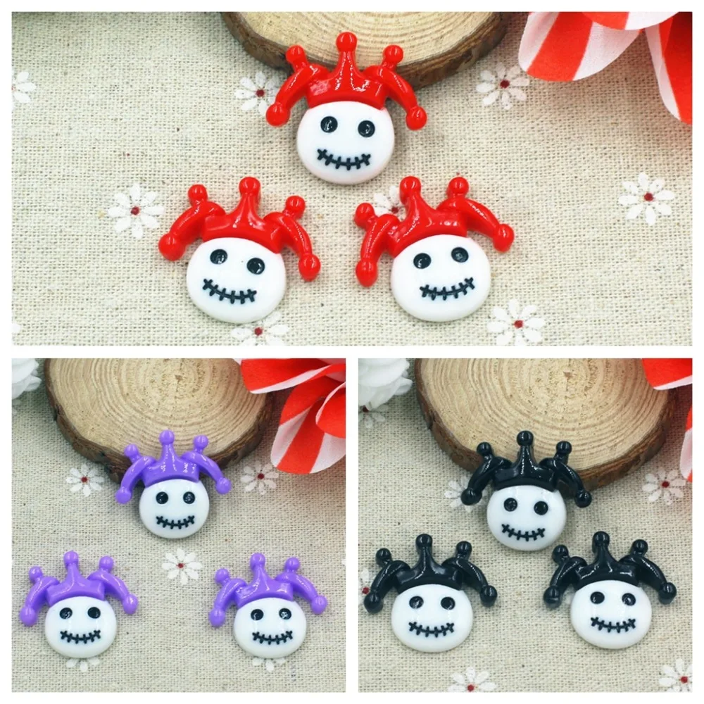 

100 шт./лот кавайные кабошоны из смолы diy украшения ремесла Хеллоуин призрак фотоаксессуары для телефона