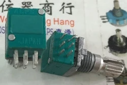 1pcs/lot Japanese ALPS RK097G double potentiometer A10K handle length 15MM flowers JAPAN | Электронные компоненты и