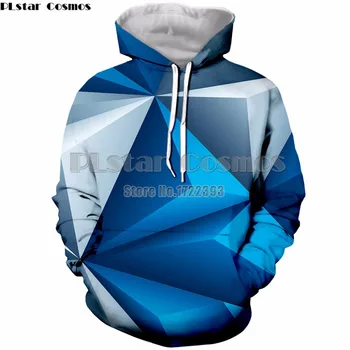 

PLstar Cosmos New Fashion Womens Mens Abstract Hoodie 3d Print Cube Triangle Hoodies Women Men Casual Pocket Sweatshirt Unisex