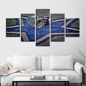 

Contemporary Wall Art Dallas Cowboys Home Decor NFL Prints onGiclee Painting 5 Piece Artwork Picture Living Room Posters Prints