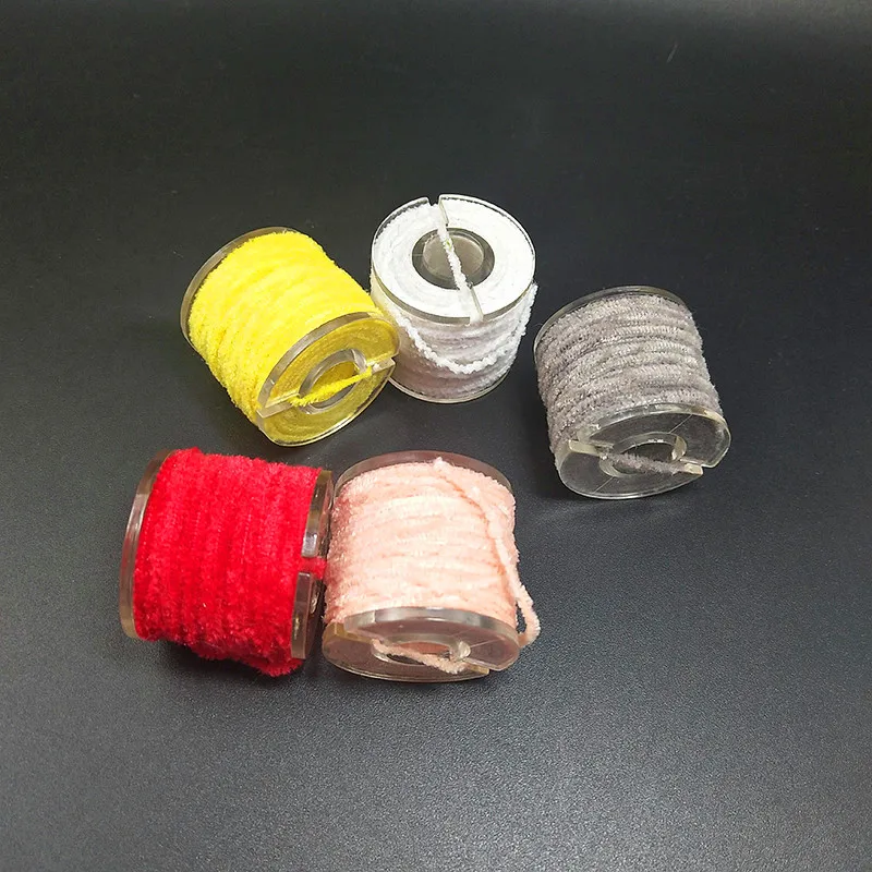 10 optional Colors spooled Rayon Chenille Yarn 2mm micro fly tying fluffy yarn streamer/nymph thorax collar fly tying materials