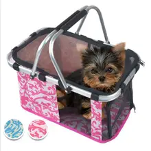 Подходящие товары для домашних животных, сумка для переноски собак, кошек, велосипедная корзина, металлическая, Handel, Полиэстеровая сетчатая крышка, 2 размера, 4 цвета, D348