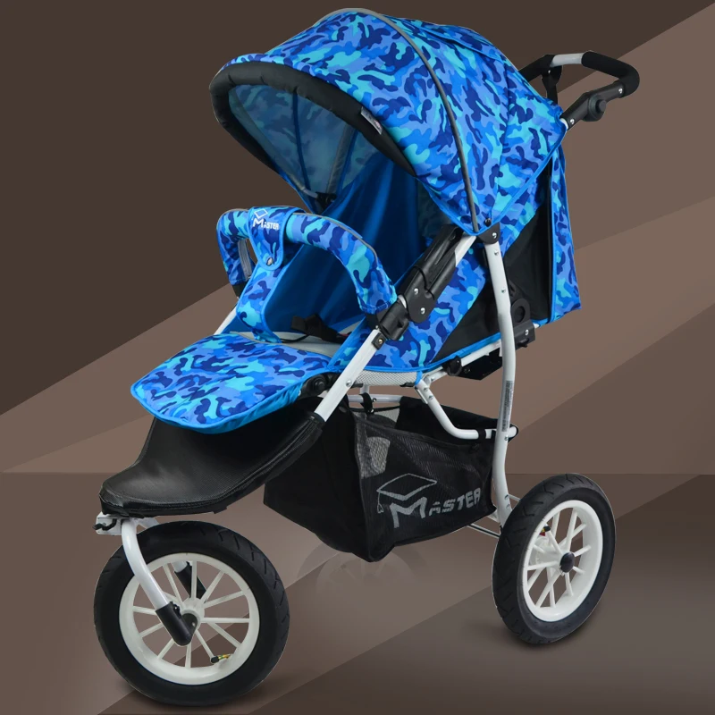 Коляска Babyfond надувная трехколесная складная с высокой посадкой|Трехколесная