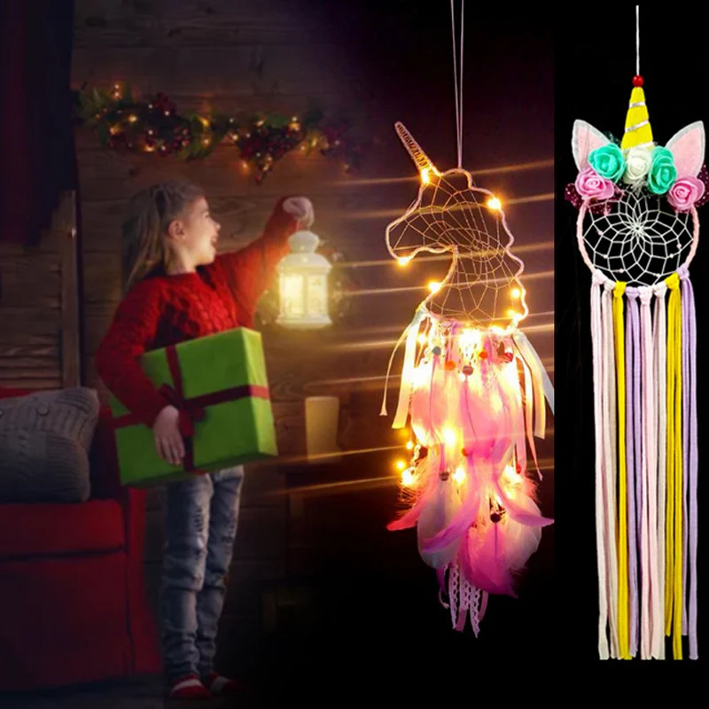 WEIGAO Unicorn Hanging Craft Props Unicornio Birthday Prop DIY Feather Cloth Craft Wall Hanging Ornaments Kids Birthday Supplies|Party DIY Decorations| - AliExpress