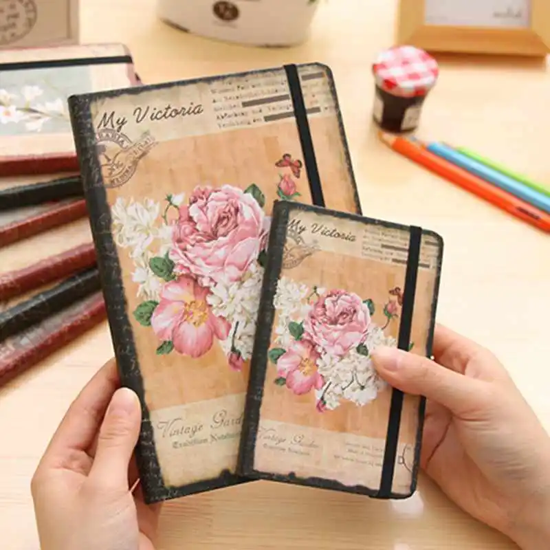 

European Style Retro Literature Bandage Notepad Creative Cute Little A6 Portable Notebook Diary 2017 Notebook Travel Book