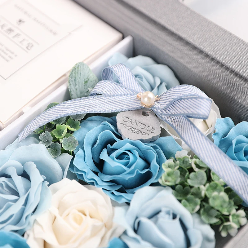 JAROWN Artificial Soap Flower Rose Gift Box Wedding Souvenir Valentine's Day Creative Birthday Novelty Gift Rose Soap Home Decor (17)