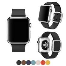 Для Apple Watch Band Современные Пряжка Ремешок для Apple Watch 38 ММ 42 ММ Гладкой Гранада кожи с двух частей магнитным замком
