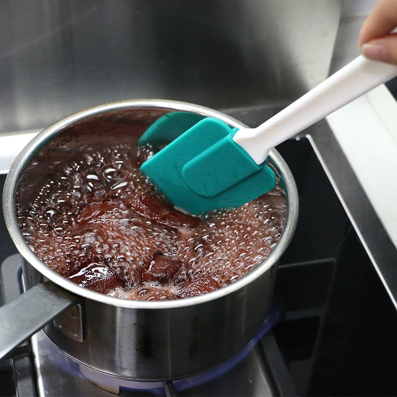 

ULKNN Cream Butter Spatulas Cake Silicone Pastry Tools Spatula Food Scraper Simple Mixer Baking Tools Heat-Resistant Non Stick