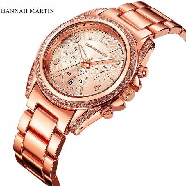 2018 New Luxury Brand HM Stainless Steel Watch Women Quartz Wristwatch Ladies Fa 2018 New Luxury Brand HM Stainless Steel Watch Women Quartz Wristwatch Ladies Fa