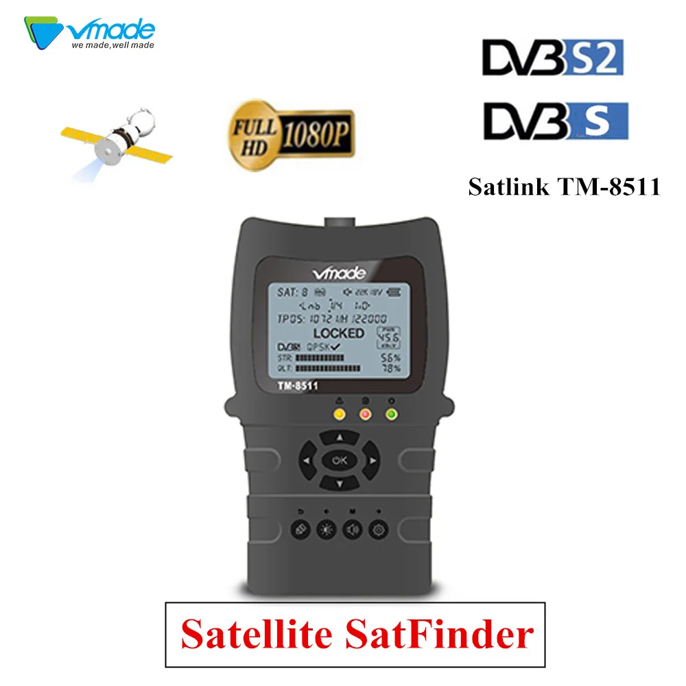 Full HD Finder DVB-S2 DVB-S FTA цифровой спутниковый SatFinder метр спутниковый искатель HD инструмент TFT lcd Sat Finder lnb измеритель сигнала