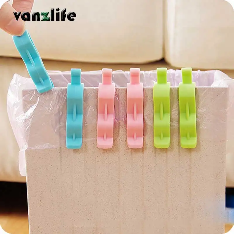 vanzlife Colorful trash bag clip rabish bags fixed folder bucket side
